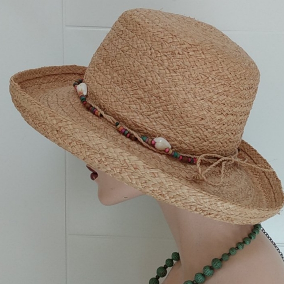 Capelli of New York Accessories - NWT Vtg Cappelli Straw hat Beach Hat Summer Preppy